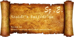 Szalók Emiliána névjegykártya